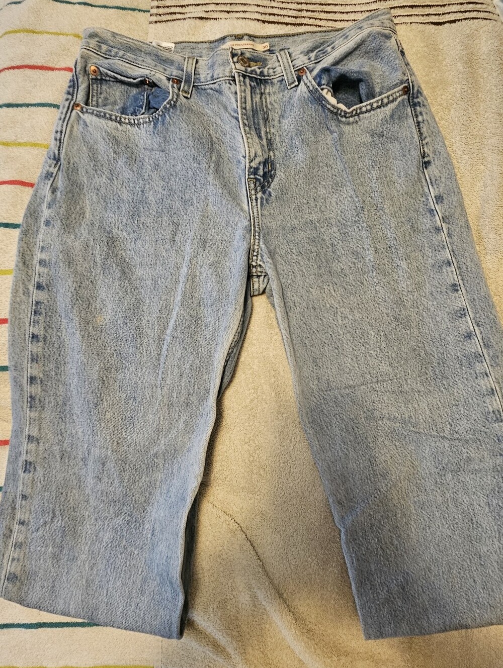 Levi's Low Pro Straight Women's Classic Light Blue  Denim Jeans, Size 30